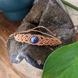 Macramé bracelet with stone, Macrame crystal bracelet, Macramé gemstone bracelet, Healing stone macramé bracelet, Macramé bracelet for men