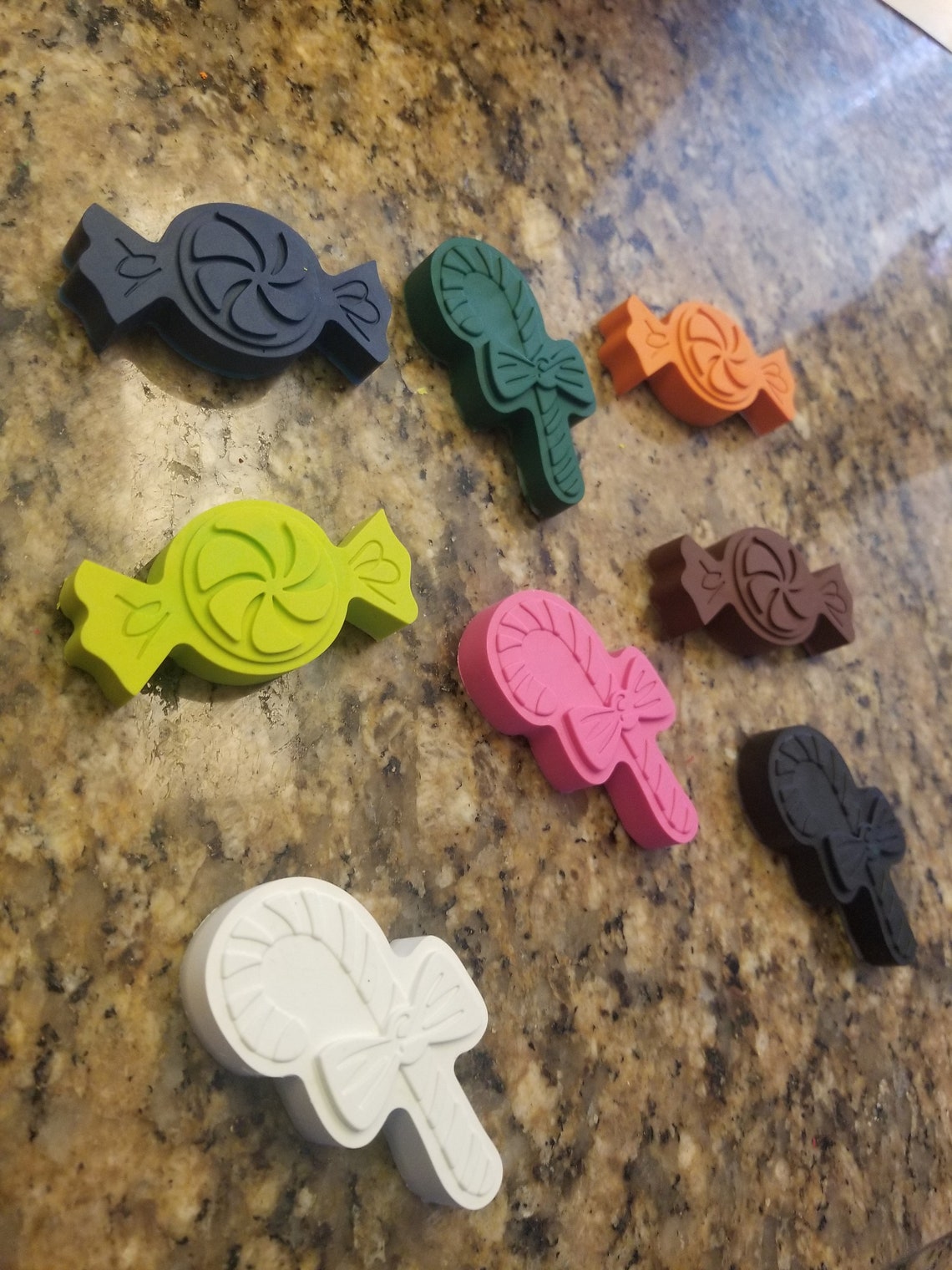 5 Candy/ Candy Cane Crayons Etsy