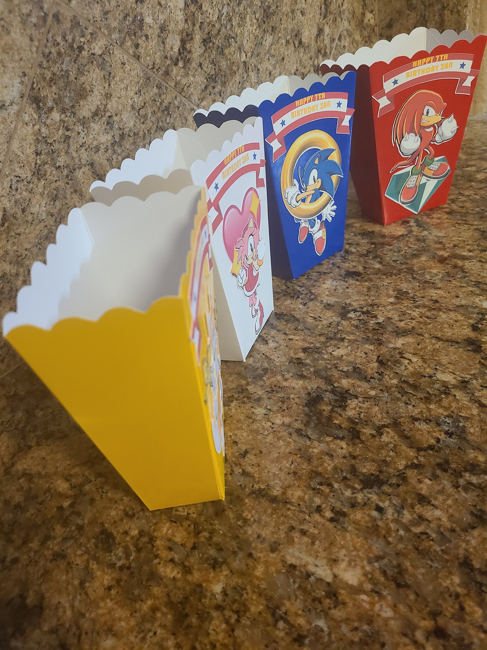 4 Sonic the Hedgehog Popcorn Boxes Etsy