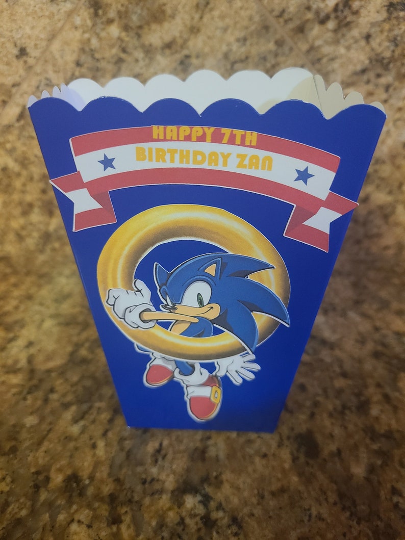 4 Sonic the Hedgehog Popcorn Boxes | Etsy