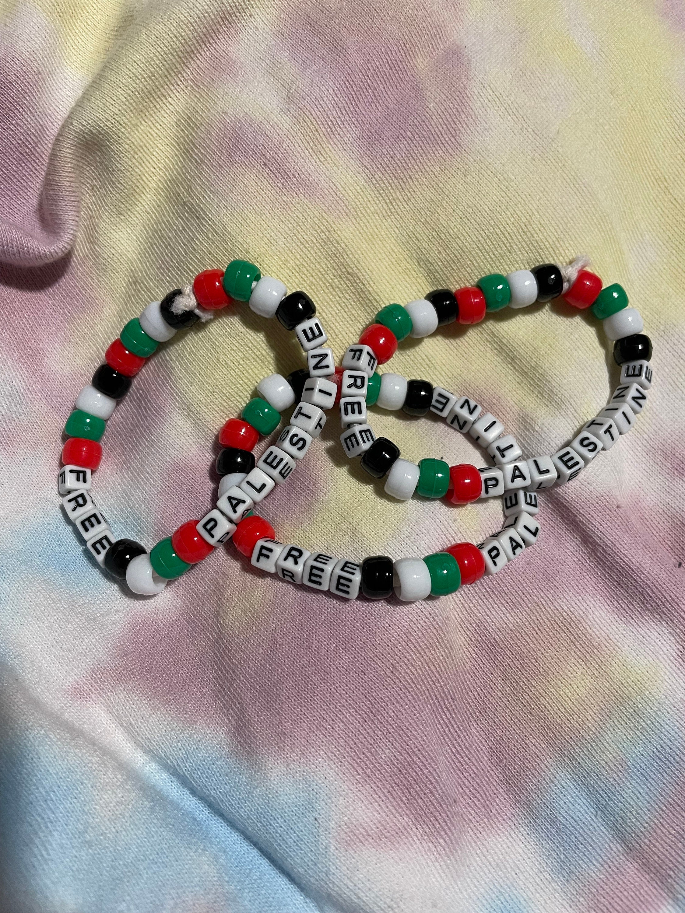 Palestinian Flag FREE PALESTINE Kandi Bracelet All Donations to Charity Etsy Australia