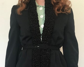 Vintage Wool Fitted Blazer pour femmes