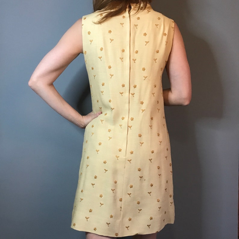 1960s Embroidered Shift Dress image 2