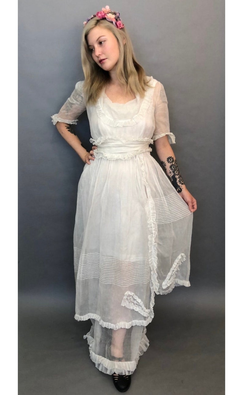 Fairytale 1910s Wedding Dress image 6