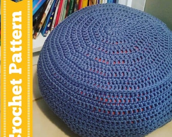 Drawstring Floor Pouf Pattern, ottoman