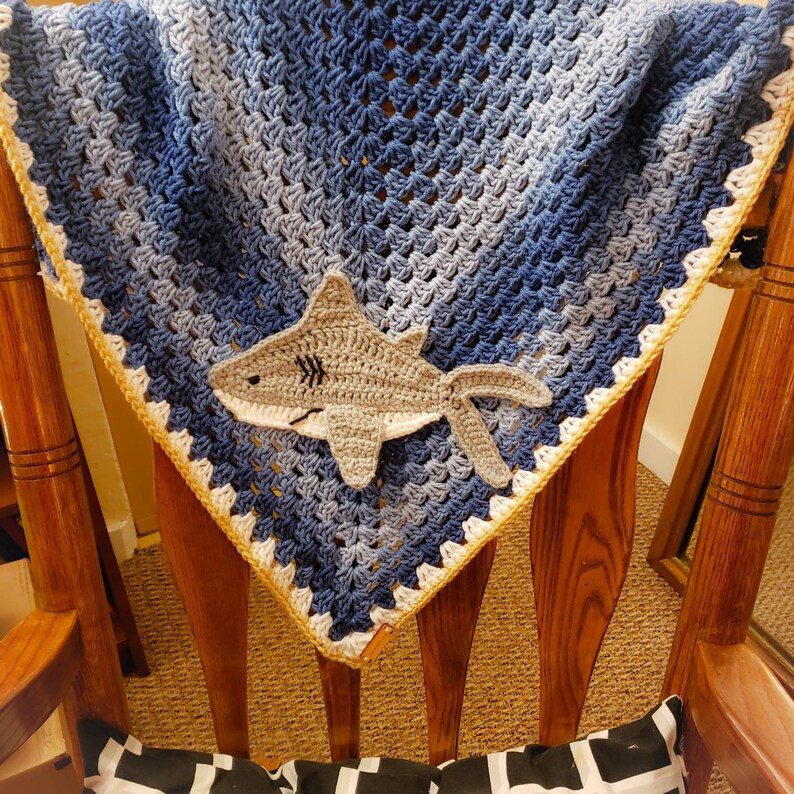 Shark baby blanket shark week blanket shark blanket | Etsy