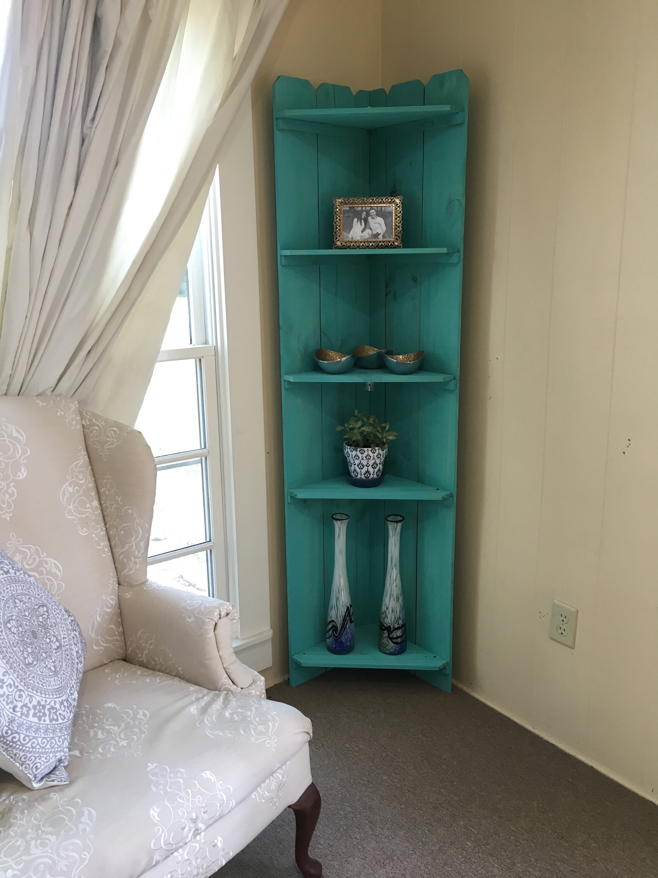 Gabinete de la esquina de la cerca del piquete | Etsy