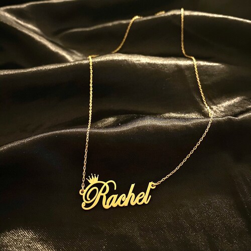 Personalized Name Necklace Crown Name 