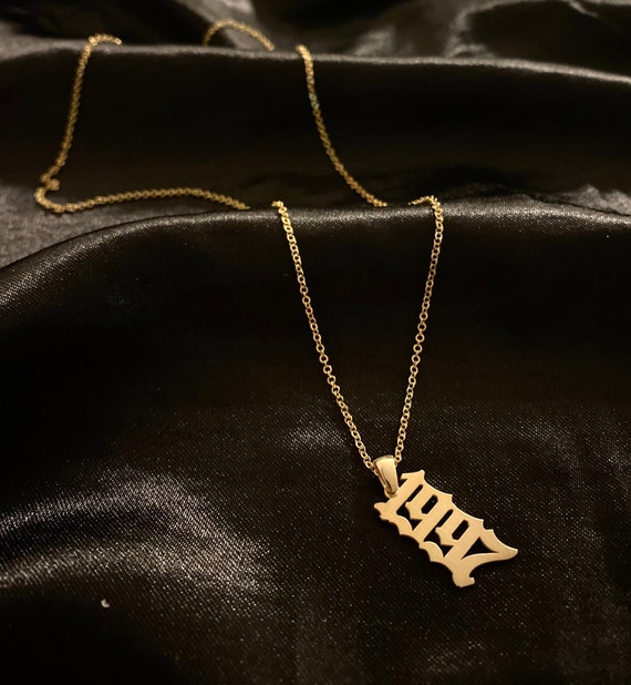 Number Necklace Birth Year 
