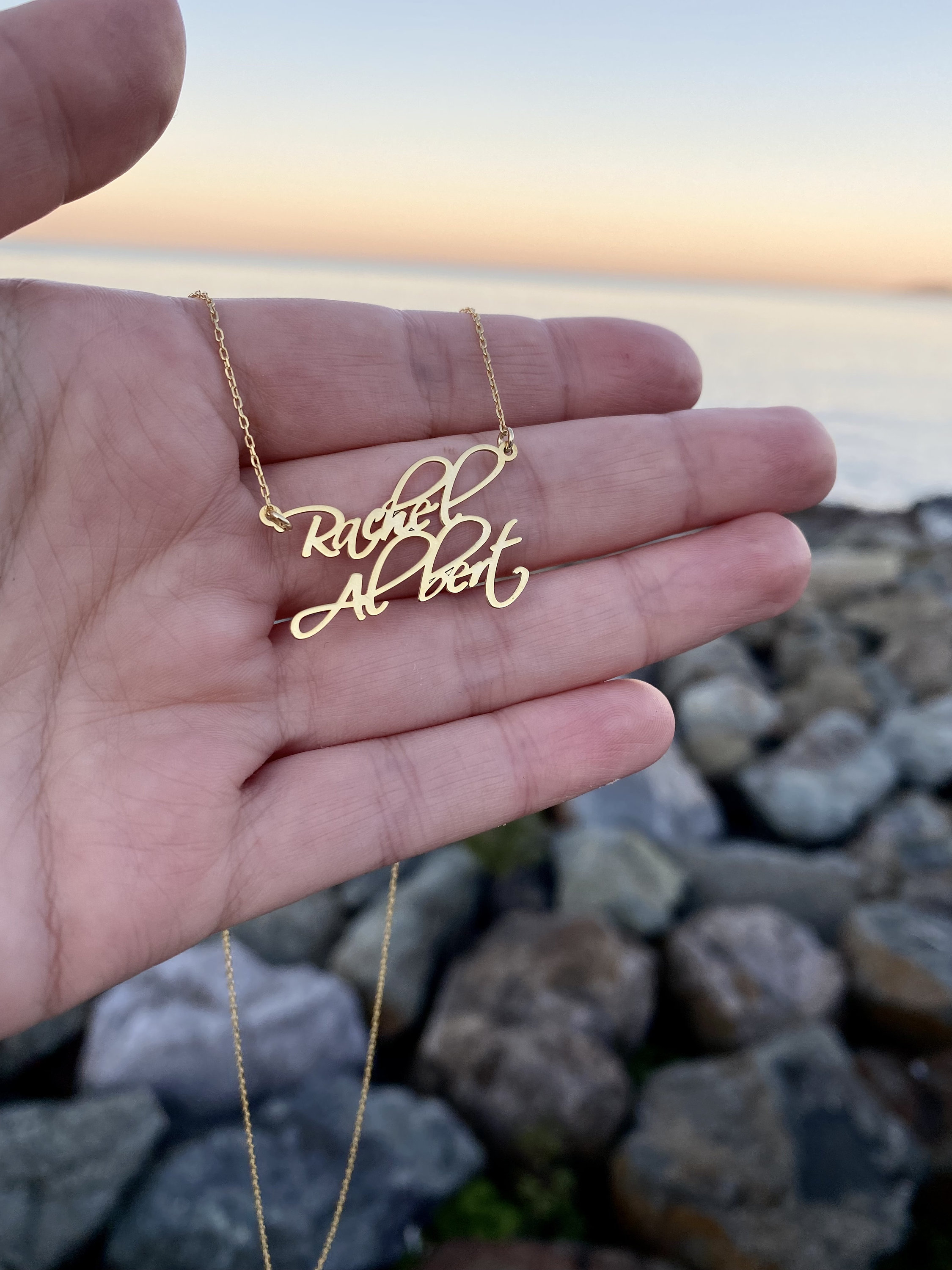 Personalized Name Necklace Two Names Necklace Personalized Etsy