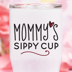 Vaso para beber de mamá svg, vaso para café o vino de mamá svg, día de la madre svg, diseño de Cricut, diseño de Silhouette Cameo