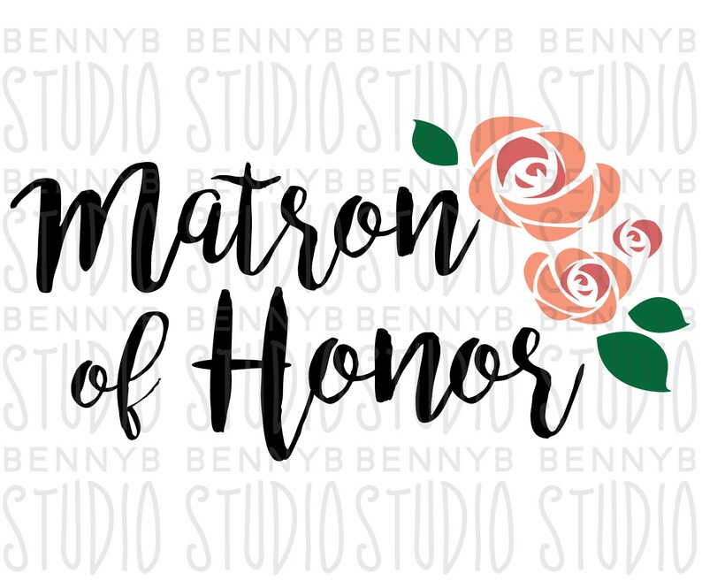 Matron of Honor Cricut Download Matron of Honor svg bridal Etsy