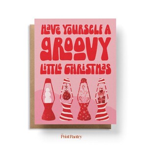 Retro Weihnachtskarten, Lustige Weihnachtskarten, Groovy Kleine Weihnachtskarte, Lustige Weihnachtskarte, Weihnachtskarten für Freunde, Wichteln