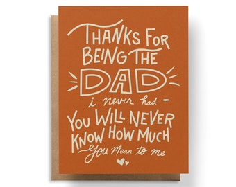 Father Figure Card, Step Dad Father's Day Card, Step Dad Card, Card for Dad, Father's Day Card, Father Figure Gifts