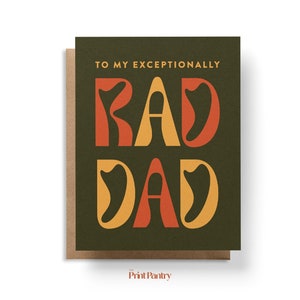 Rad Dad Card, Father's Day Card, Funny Father's Day Card, Card for Dad, Birthday Card for Dad, Funny Dad Card, Step Dad Card