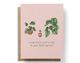 Expecting Parents Card, Pregnancy Card, New Baby Card, Baby Shower Card, Expecting Mom Card, New Parents Card, Pregnancy Congrats Card