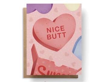 Nice Butt Valentine Card, Valentines Cards, Valentines Cards Funny, Love Cards, Anniversary Card, Valentines Gift, Funny Cards, 4.25" x 5.5"