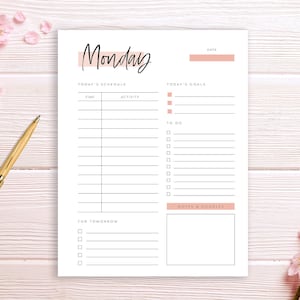 Daily Planner Printable Bundle, Productivity Planner, Printable Planner Template, Work Planner, Planner Insert, A4, A5, US Letter