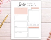 Fitness Planner Page, Daily Fitness Plan, Productivity Planner, Fitness Printable Planner Template, Planner Insert, A4, A5, USLetter