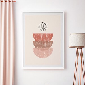 Abstract Art Print, Mid Century Modern Art Print, Geometric Printable Wall Art, Boho Decor, Minimalist Art Print, Digital Download Printable