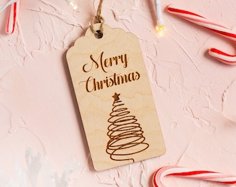 Christmas Tree Wooden Gift Tag, Christmas Tree Gift Tags, Wooden Gift Tag, Wooden Christmas Gift Tags, Wooden Holiday Gift Tags, Gift Tags