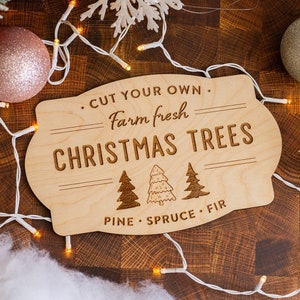 Farm Fresh Christmas Tree Sign, Christmas Farmhouse Sign, Rustic Christmas Sign, Christmas Sign, Rustic Holiday Sign, Modern Christmas Decor