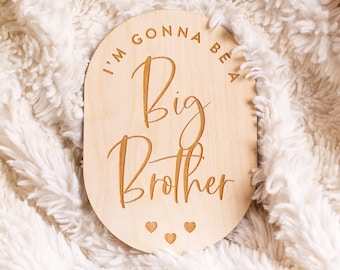 Big Brother Announcement, Big Brother Sign, Pregnancy Announcement Sign, Wooden Pregnancy Announcement, Expecting Sign, Pregnancy Photo Prop