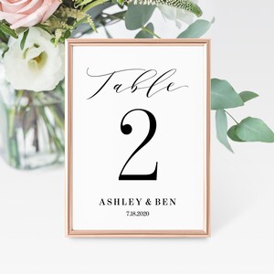 Printable Table Numbers, Wedding Table Numbers Printable, Table Numbers, Table Number Template, Editable Table Number, Instant Download
