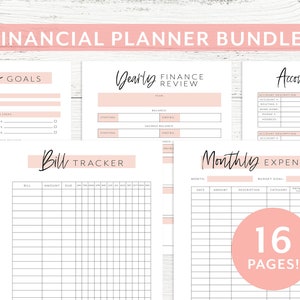 Financial Planner Printable, Finance Planner Bundle, Expense Tracker, Budgeting Planner, Savings Planner Template, A4, A5, USLetter