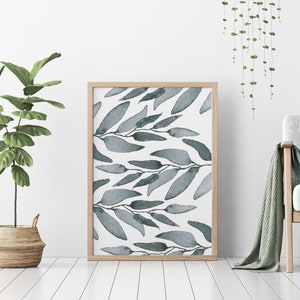 Botanical Watercolor Prints, Botanical Wall Art, Watercolor Wall Art, Housewarming Gift, Greenery Wall Art, Printable Wall Art