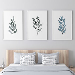 Set of 3 Prints, Printable Wall Art Set, Botanical Watercolor Prints, Botanical Wall Art, Watercolor Wall Art, Printable Wall Art