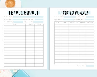 Travel Budget Planner Page, Budget Tracker, Travel Expenses Page, Travel Planner Printable, Vacation Planner, Planner Insert, A4,A5,USLetter
