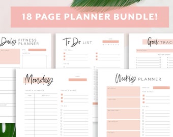 Printable Planner Bundle, Daily Planner, Productivity Planner, Printable Planner Template, Work Planner, Planner Insert, A4, A5, US Letter