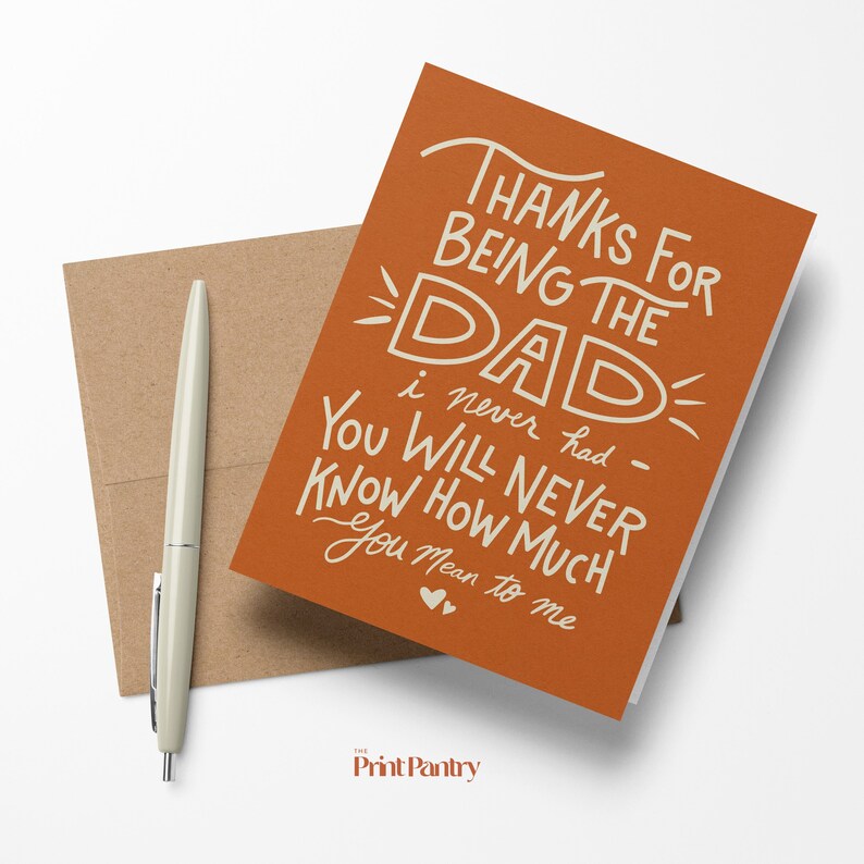 Father Figure Card, Step Dad Father's Day Card, Step Dad Card, Card for Dad, Father's Day Card, Father Figure Gifts image 2