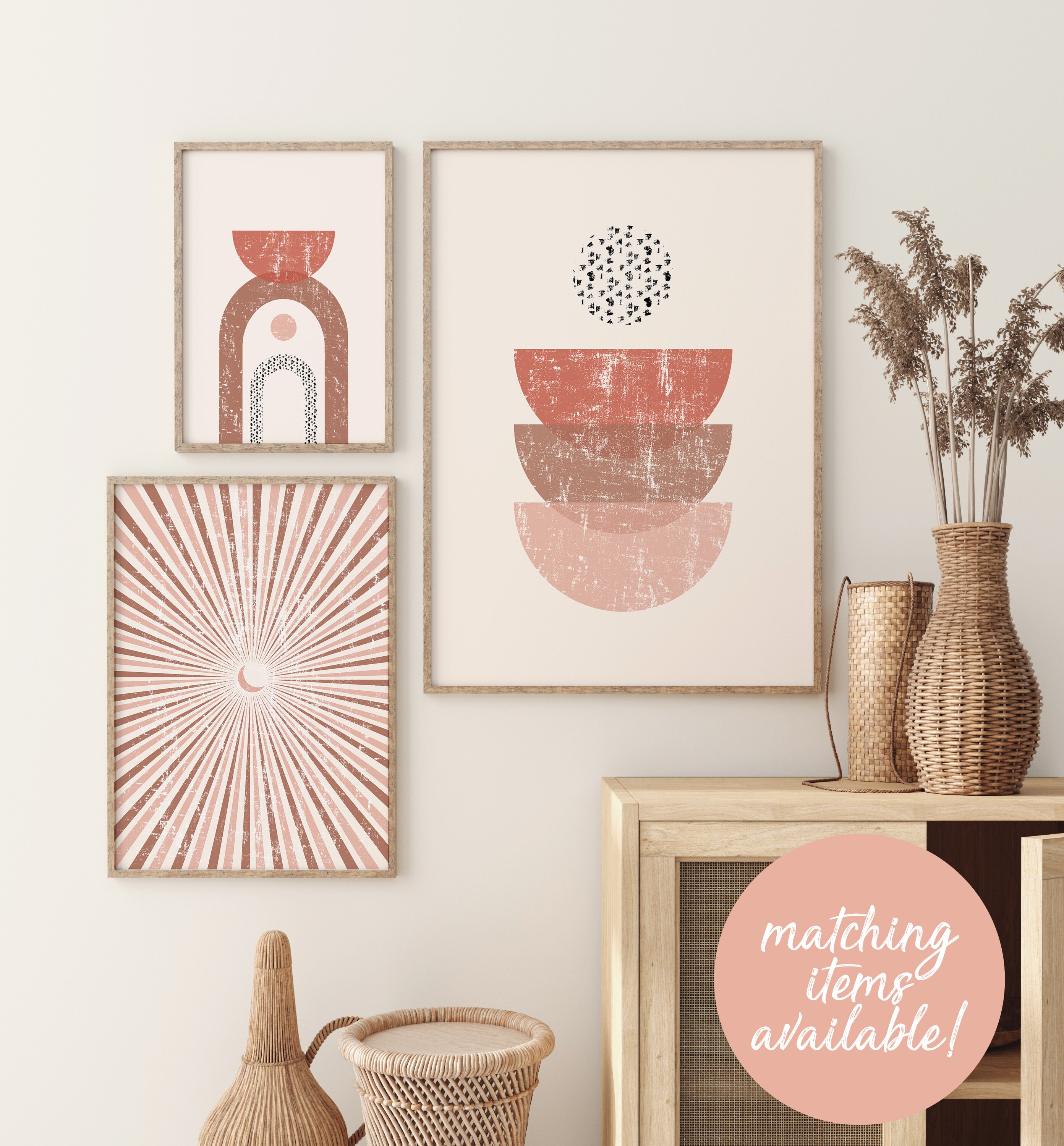 Abstract Art Print, Mid Century Modern Art Print, Geometric Printable ...