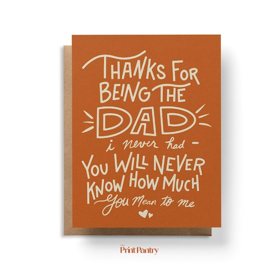 Father Figure Card, Step Dad Father's Day Card, Step Dad Card, Card for Dad, Father's Day Card, Father Figure Gifts