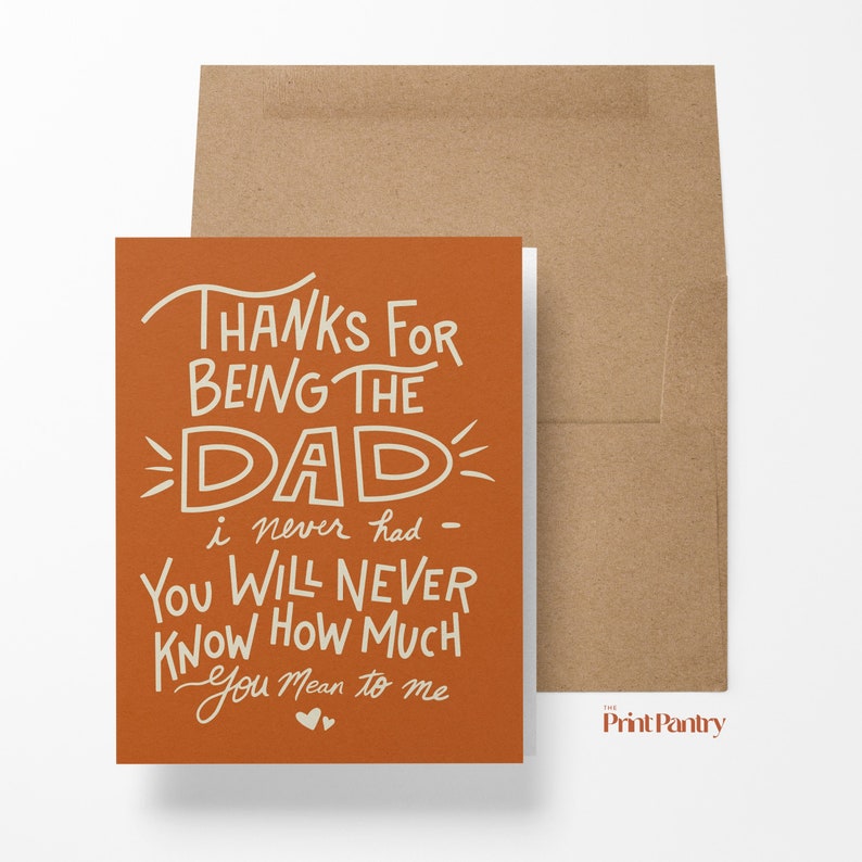 Father Figure Card, Step Dad Father's Day Card, Step Dad Card, Card for Dad, Father's Day Card, Father Figure Gifts image 3
