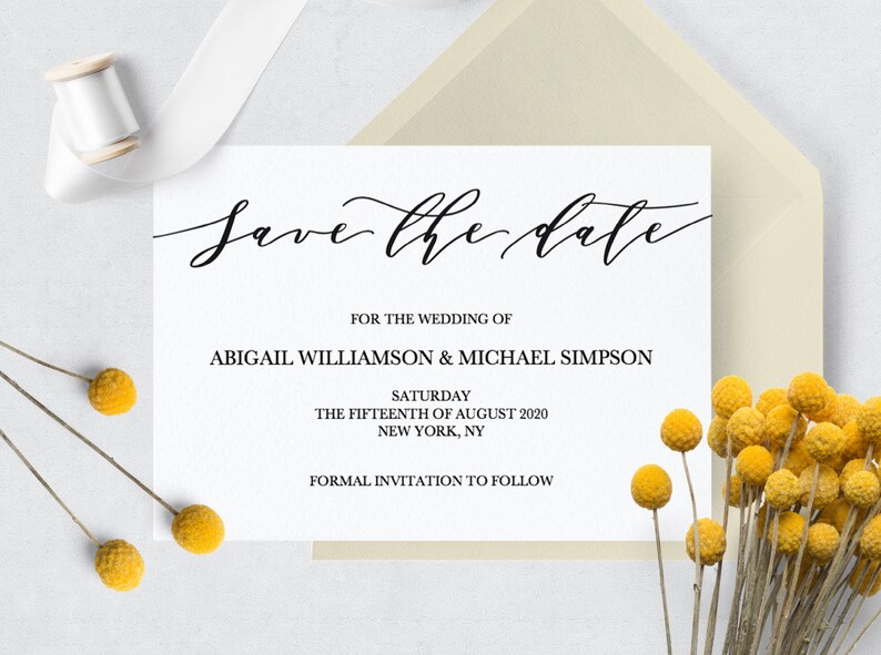 Wedding Invitation Set Printable Wedding Invitation Template Etsy