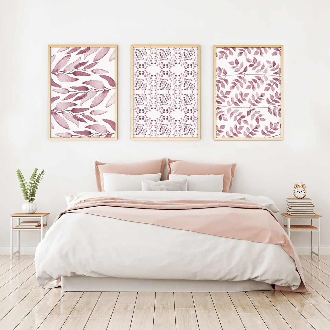 Set of 3 Prints, Printable Wall Art Set, Botanical Watercolor Prints ...