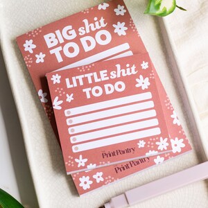 Shit To Do Notepad Bundle, Floral Notepads, Shit List Notepads, Coworker Gifts, Work To Do List, Work Organization Notepad, Funny Notepads image 5