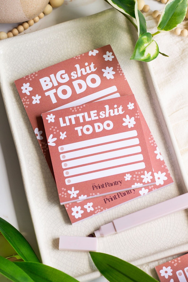 Shit To Do Notepad Bundle, Floral Notepads, Shit List Notepads, Coworker Gifts, Work To Do List, Work Organization Notepad, Funny Notepads image 5