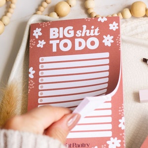 Shit To Do Notepad Bundle, Floral Notepads, Shit List Notepads, Coworker Gifts, Work To Do List, Work Organization Notepad, Funny Notepads image 3