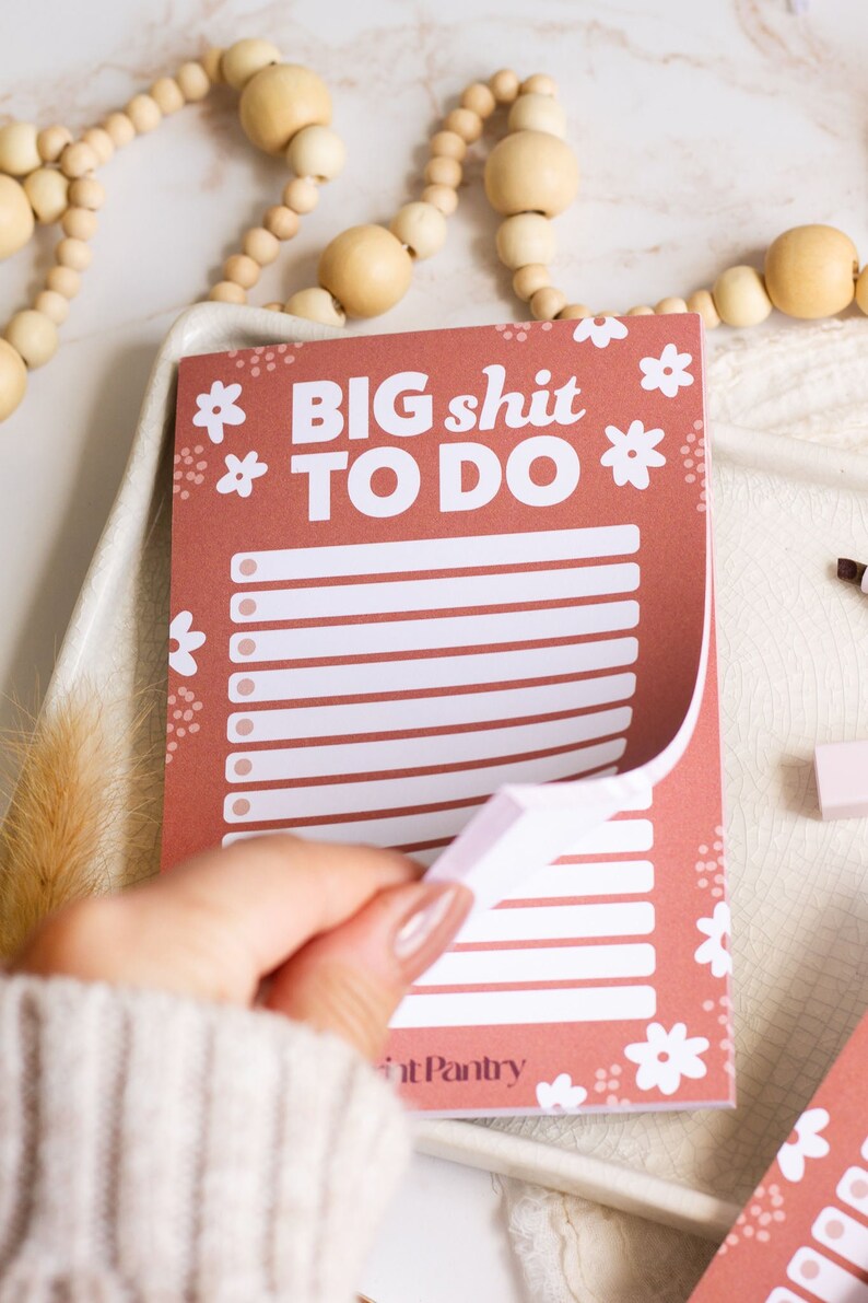Shit To Do Notepad Bundle, Floral Notepads, Shit List Notepads, Coworker Gifts, Work To Do List, Work Organization Notepad, Funny Notepads image 3