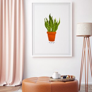 Grow Girl Art Print, House Plant Poster, House Plant Wall Art, Plant Lover gift, Botanical Art Print, Plant Poster, Digital Download Print image 9