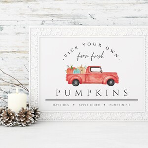 Watercolor Pumpkin Printable Art, Halloween Art Print, Fall Printable Art, Thanksgiving Decor, Fall Wall Art, Printable Wall Art, Rustic Art image 6