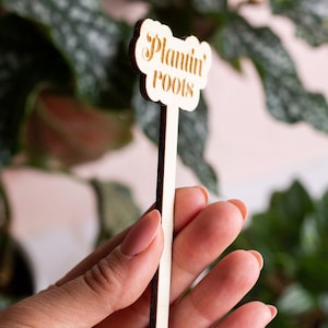 Funny Plant Stakes, Plant Markers, Garden Stakes, Garden Decor, Plant Accessories, Funny Plant Markers, Wooden Plant Stakes, Plant Signs zdjęcie 5