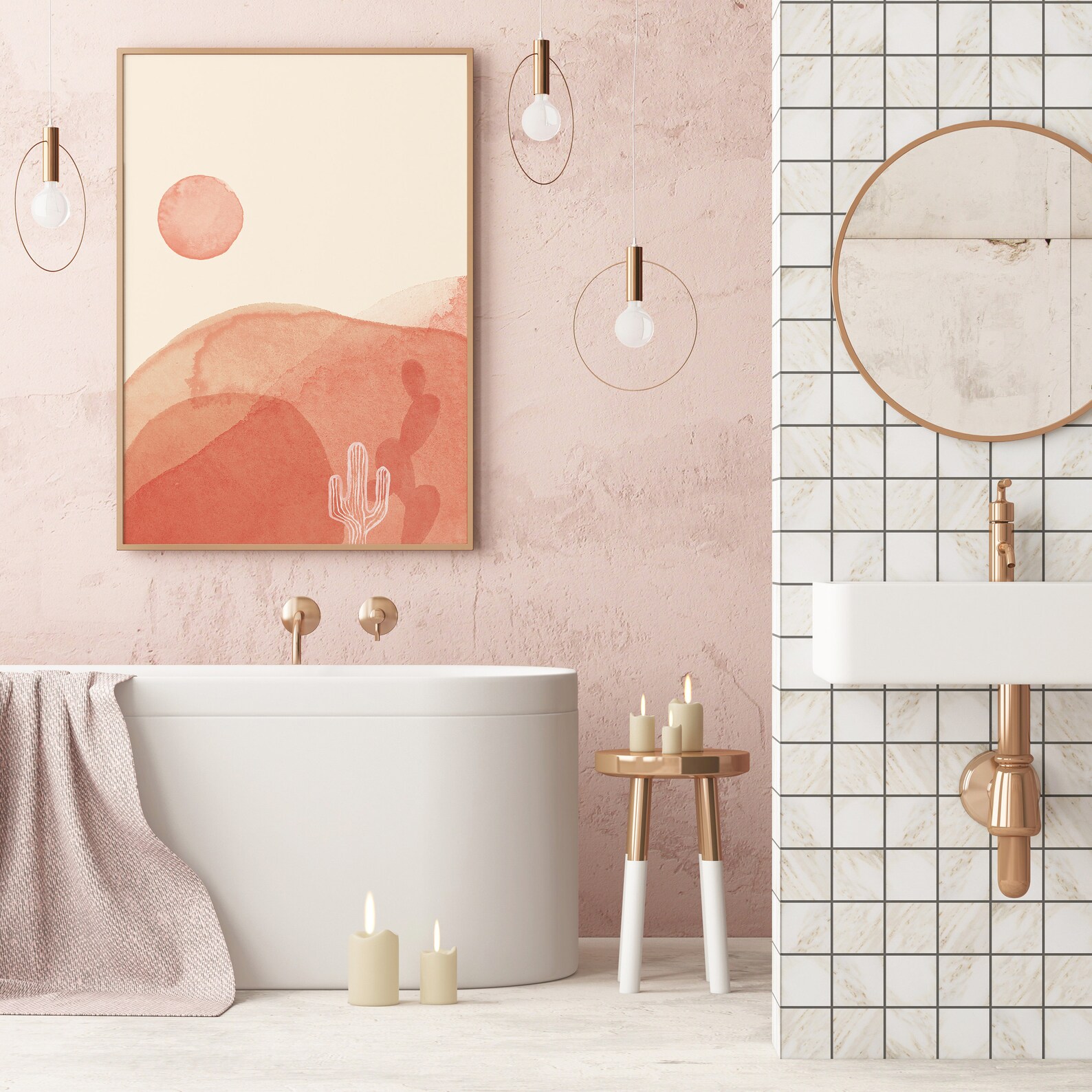 Boho Minimalist Wall Art Printable Wall Art Desert Print | Etsy