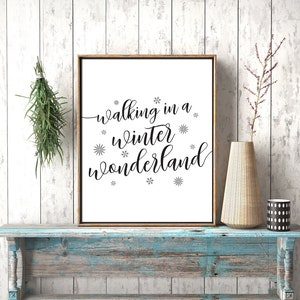 Winter Wonderland Christmas Printable, Christmas Decoration, Christmas ...
