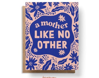A Mother Like No Other Card, Card for Mom, Mother's Day Card, Mom Birthday Card, Parent Card, Gifts for Mom, Card from Daughter, Mom Cards