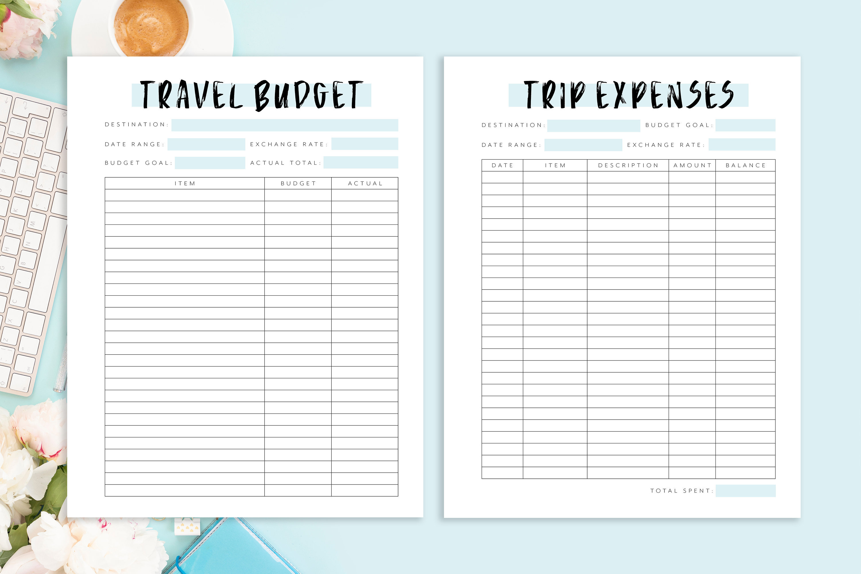  JUBTIC Travel Journal, Vacation Planner with Budget